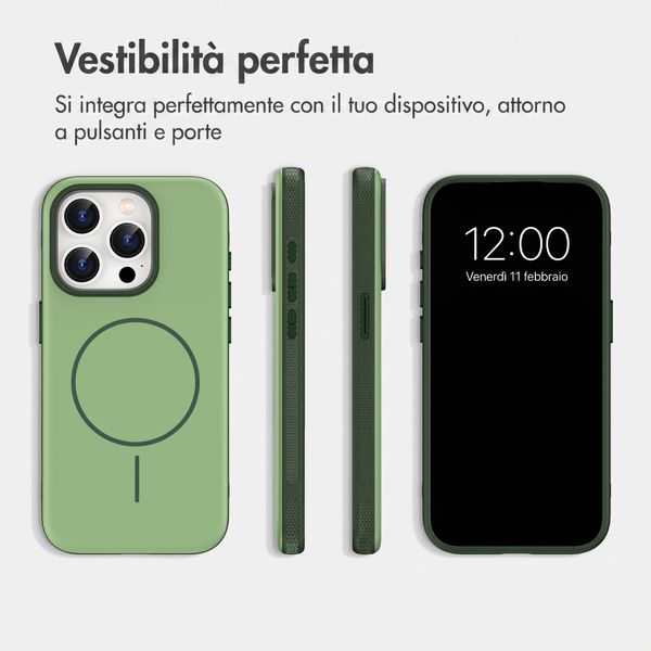 imoshion Cover posteriore Color con Thin MagSafe Ring Apple iPhone 15 Pro - Verde scuro
