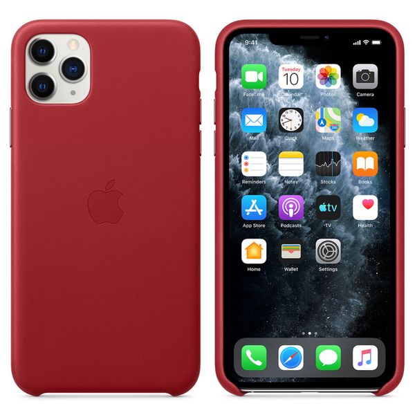 Apple Cover in Pelle iPhone 11 Pro Max - Red