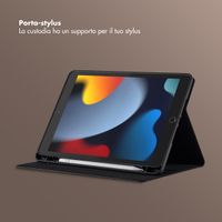 Selencia Cover Riva Apple iPad 9 (2021) 10.2 pollici / iPad 8 (2020) 10.2 pollici / iPad 7 (2019) 10.2 pollici - Nero