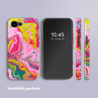 Selencia Cover posteriore Vivid con MagSafe Apple iPhone 17e / 16e - Marble Pink