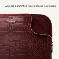 Selencia Cover per laptop Croco 14 pollici - Burgundy