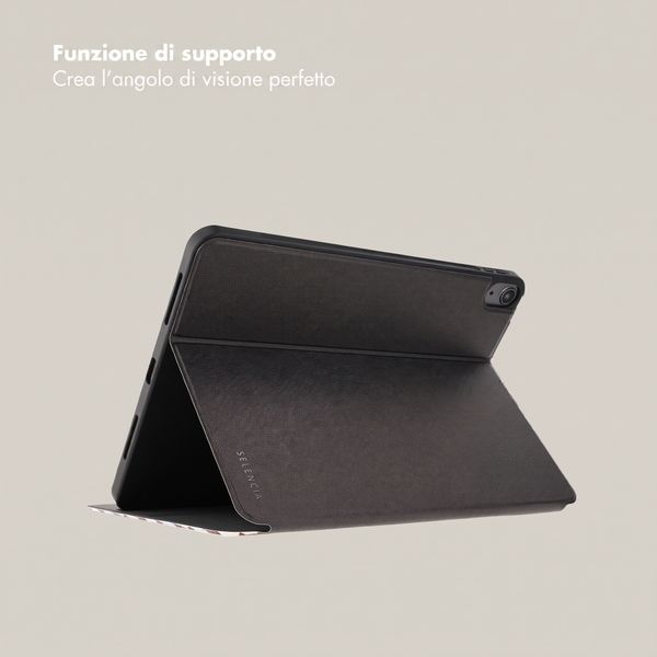 Selencia Cover per tablet Vivid Apple iPad Air 11 pollici (2026) M4 / (2025) M3 / (2024) M2 / Air 5 (2022) / Air 4 (2020) - Choco Flower Pop
