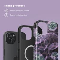 Selencia Cover posteriore Vivid con MagSafe Apple iPhone 15 - Leo Bubble Green