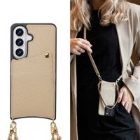 Selencia Cover per telefono Nova con cordino e portacarte Samsung Galaxy S26 - Beige