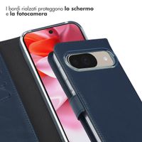 Selencia Cover a libro in vera pelle Google Pixel 10 / 10 Pro - Blu