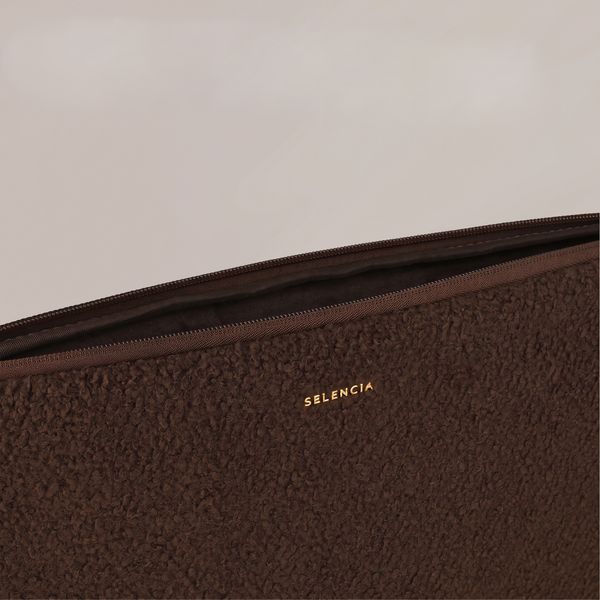 Selencia Cover laptop teddy 15-16 pollici - Choco Brown