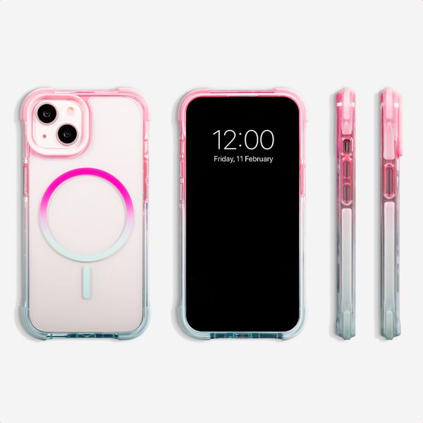 Selencia Cover MagSafe Gradient Apple iPhone 13 - Rosa / Blu