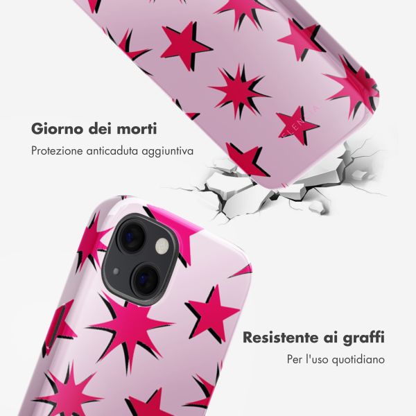 Selencia Cover posteriore Vivid con MagSafe Apple iPhone 13 - Stars Rubine Red Light Pink