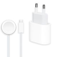 Apple Pacchetto Apple Watch | Adattatore di alimentazione USB-C 20 watt + cavo di ricarica rapida USB-C per Apple Watch - 1 metro - Bianco