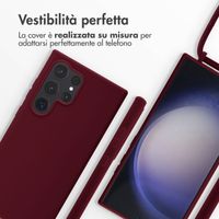 imoshion Cover in Silicone con Cordino Samsung Galaxy S24 Ultra - Rosso scuro