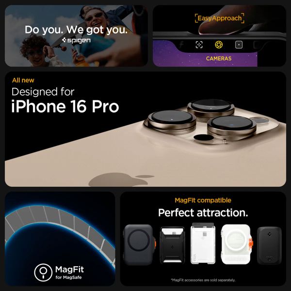 Spigen Cover Posteriore Ultra Ibrida con MagSafe Apple iPhone 16 Pro - Frost Black
