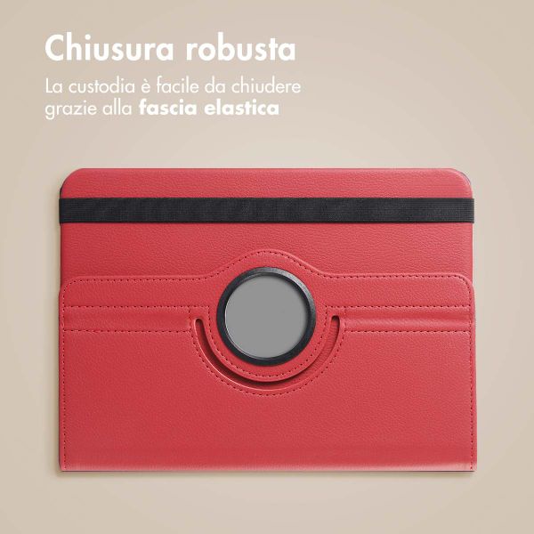 imoshion Cover Girevole a 360° Samsung Galaxy Tab A9 Plus - Rosso scuro