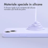 Accezz Cover in silicone liquido con MagSafe Apple iPhone 15 Pro Max - Viola