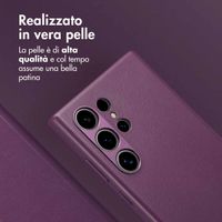 Accezz Cover in pelle 2 in 1 con MagSafe Samsung Galaxy S24 Ultra - Heath Purple