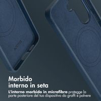 Accezz Cover in Pelle con MagSafe Samsung Galaxy S26 - Nightfall Blue