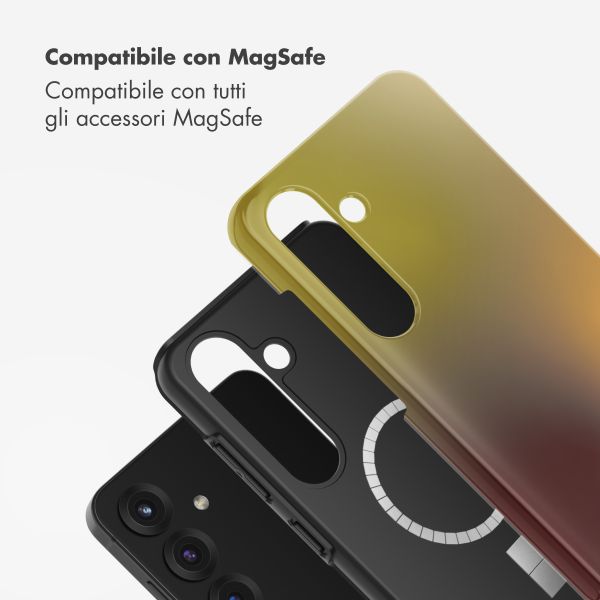 Selencia Cover posteriore Vivid con MagSafe Samsung Galaxy S25 - Gradient Olive Dust