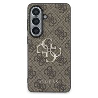 Guess Cover Posteriore con Logo 4G in Metallo Samsung Galaxy S26 - Marrone