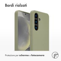 Accezz Cover in silicone liquido con MagSafe Samsung Galaxy S24 - Cooper Green