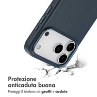 Accezz Cover in Pelle con MagSafe Apple iPhone 17 Pro Max - Nightfall Blue