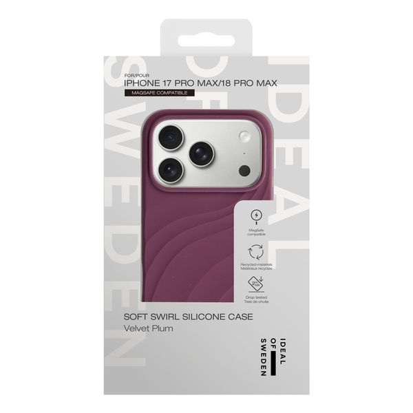 iDeal of Sweden Custodia Soft Swirl Silicone MagSafe Apple iPhone 17 Pro Max - Velvet Plum