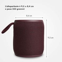 Selencia Altoparlante Bluetooth AquaPlay - Altoparlante wireless - Impermeabile - Bordeaux
