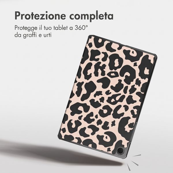 imoshion Cover Trifold Design Samsung Galaxy Tab A11 Plus - Leopard