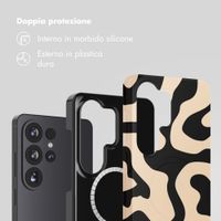 Selencia Cover posteriore Vivid con MagSafe Samsung Galaxy S26 Ultra - Art Wave Black