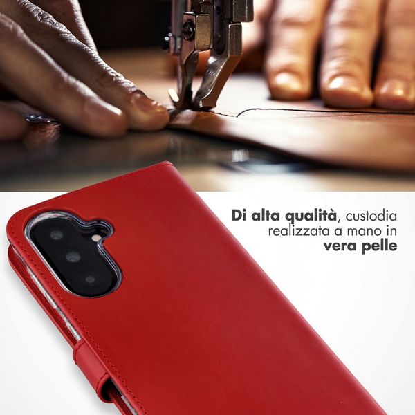 Selencia Cover a libro in vera pelle Samsung Galaxy A37 (5G) - Rosso