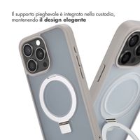 Accezz Cover con anello e supporto con MagSafe Apple iPhone 15 Pro Max - Grigio