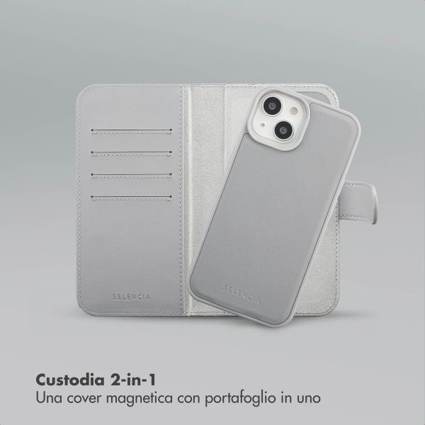 Selencia Libreria rimovibile Olyn con MagSafe Apple iPhone 15 - Grigio