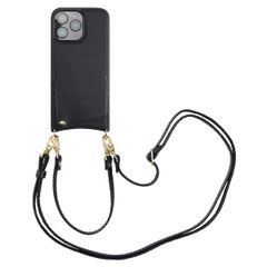 Selencia Cover per telefono Nova con cordino e portacarte Apple iPhone 16 Pro Max - Nero