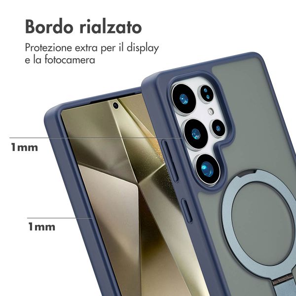 Accezz Cover con anello e supporto con MagSafe Samsung Galaxy S25 Ultra - Blu