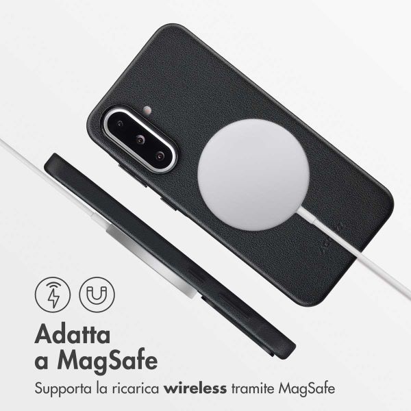 Accezz Cover in Pelle con MagSafe Samsung Galaxy A36 / A56 - Onyx Black