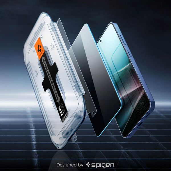 Spigen Vetro temperato privacy GLAStR EZ Fit + Applicatore - confezione da 2 Samsung Galaxy S25 / S24