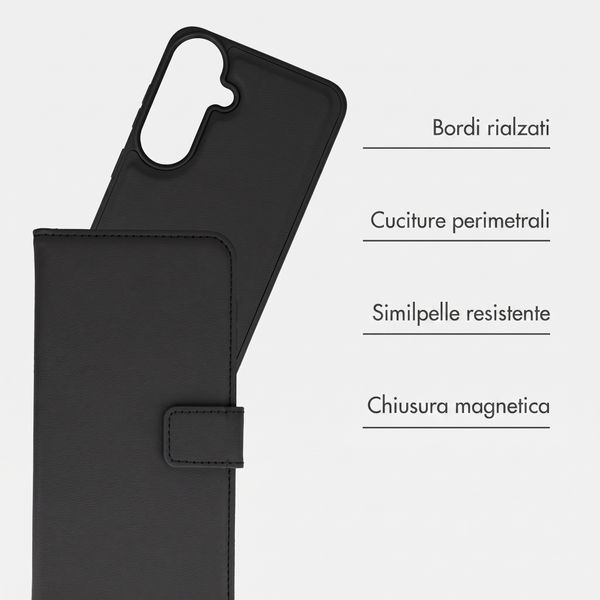 imoshion Cover a libro di lusso 2-in-1 rimovibile Samsung Galaxy S26 FE - Nero