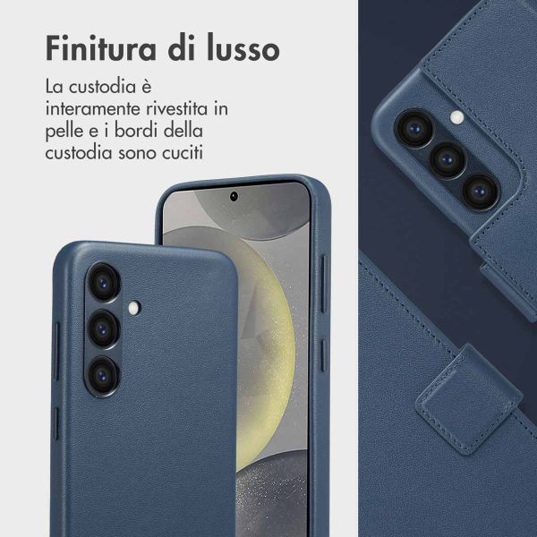Accezz Cover in pelle 2 in 1 con MagSafe Samsung Galaxy S24 - Nightfall Blue