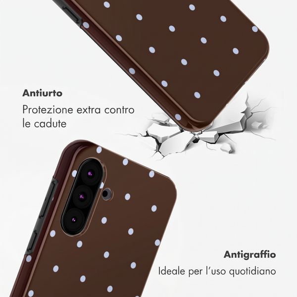 Selencia Cover Posteriore Vivid Samsung Galaxy A36 / A56 - Happy Dots Chocolate
