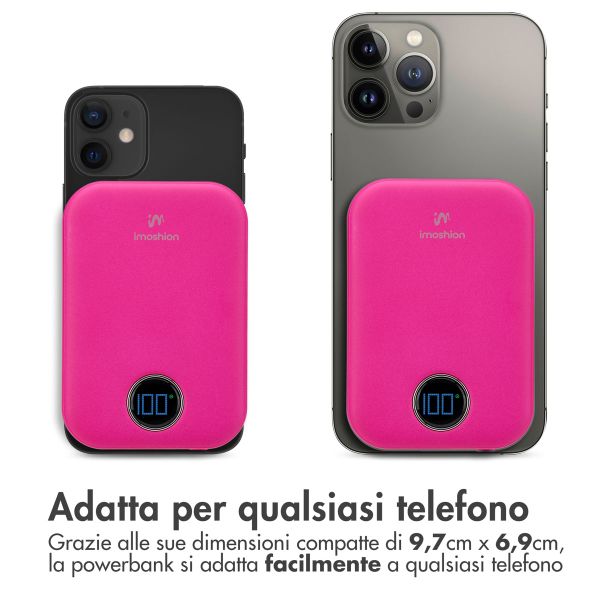 imoshion Powerbank Magnetic 10.000 mAh - Powerbank wireless - Hot Pink