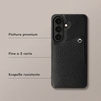 Selencia Cover posteriore Riva con portacarte Samsung Galaxy S26 Plus - Nero