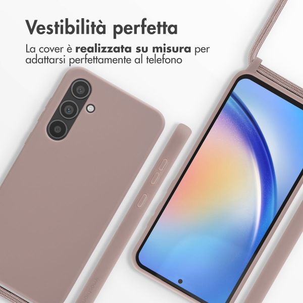 imoshion Cover in Silicone con Cordino Samsung Galaxy A35 - Sand Pink