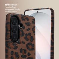 Selencia Cover Sabi Stampa pantera con MagSafe Samsung Galaxy S26 - Mocha Brown