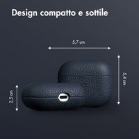Accezz Cover in vera pelle  Apple Airpods 3 - Blu scuro