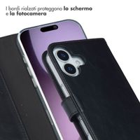 Selencia Cover a libro in vera pelle Apple iPhone 17 - Nero