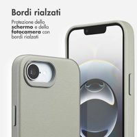 Accezz Cover in Pelle con MagSafe Apple iPhone 17e / 16e - Light Grey