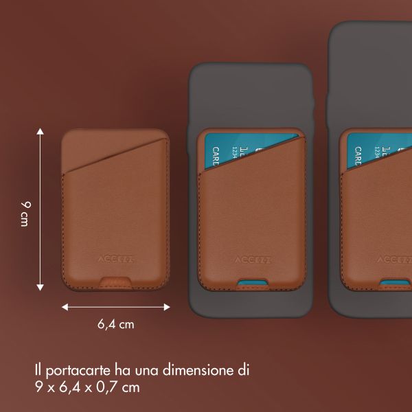 Accezz Portacarte in pelle - Compatibile con MagSafe e Qi2 - Sienna Brown