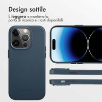 Accezz Cover in Pelle con MagSafe Apple iPhone 14 Pro - Nightfall Blue