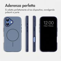 imoshion Cover posteriore Color con Thin MagSafe Ring Apple iPhone 16 - Blu scuro