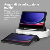 Accezz Cover a libro in silicone Smart Samsung Galaxy Tab A9 8.7 pollici - Nero