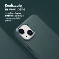Accezz Cover in pelle 2 in 1 con MagSafe Apple iPhone 14 - Cedar Green