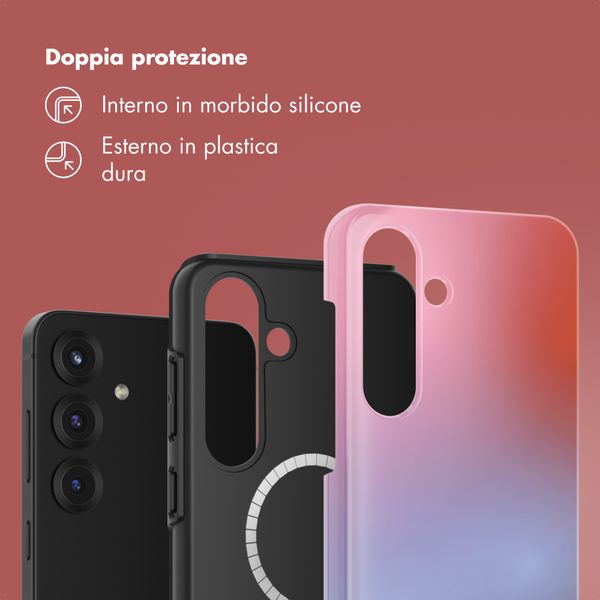 Selencia Cover posteriore Vivid con MagSafe Samsung Galaxy S25 - Gradient Soft Blush